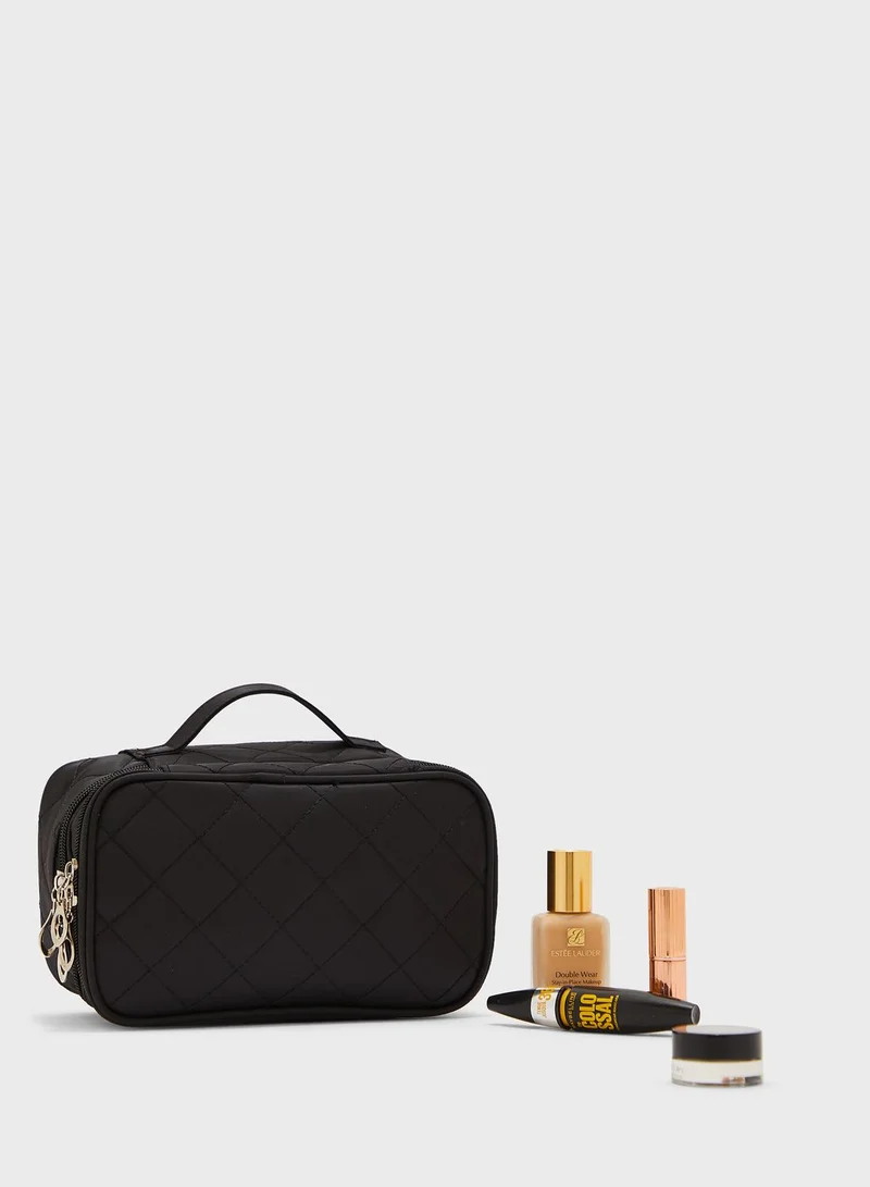 ELLA Quilted 2 Layer Cosmetics Case