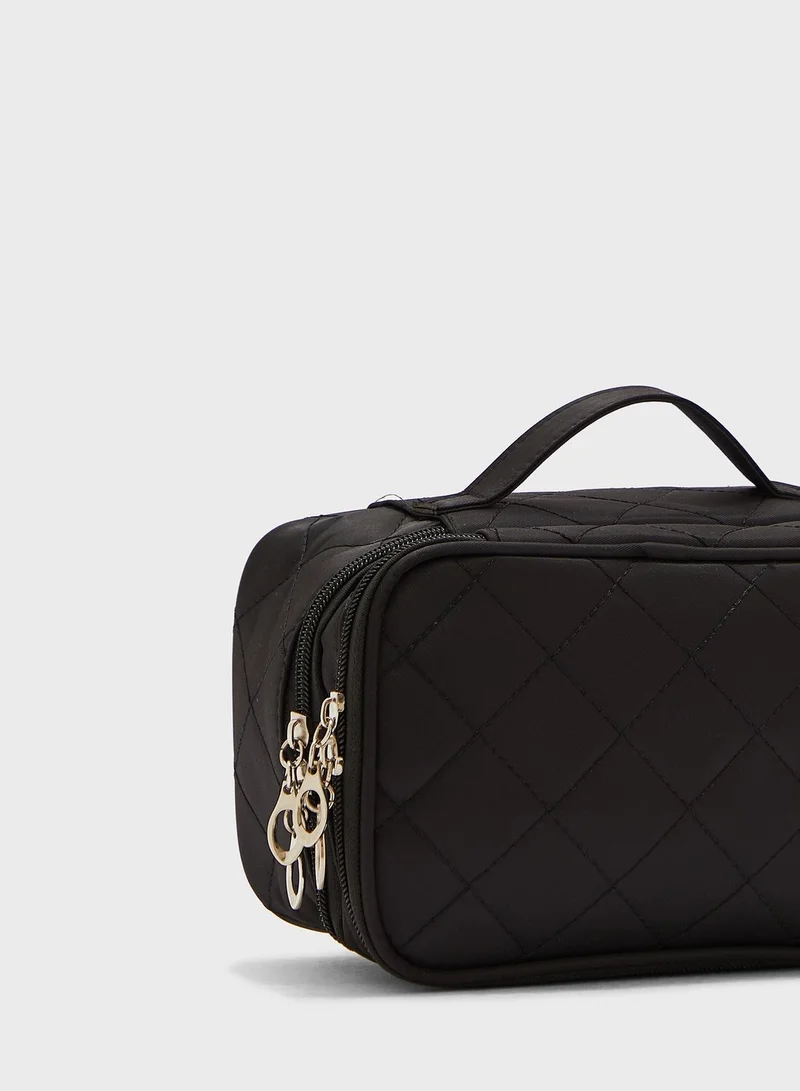 ELLA Quilted 2 Layer Cosmetics Case