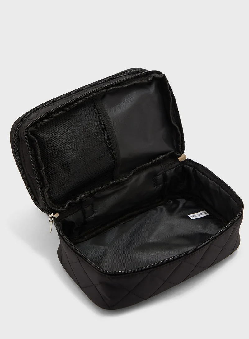 ELLA Quilted 2 Layer Cosmetics Case