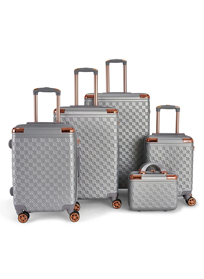 LIMRA Luggage set 5 pieces travel Bags with a distinctive design from limra silver