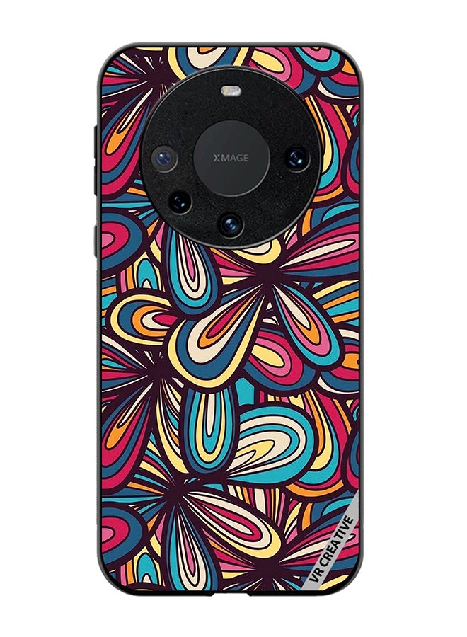 VR CREATIVE Protective Case Cover For Huawei Mate 60 Flower Abstract Design Multicolour - Image 1