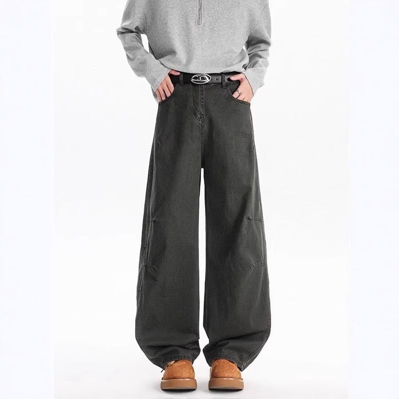 Unisex Classic Denim Jeans Loose Fit Daily Outdoor Wear - Image 5