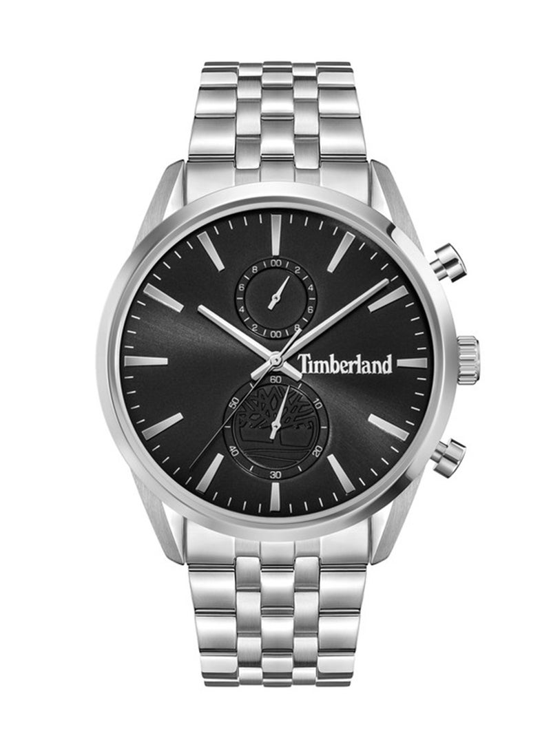 Timberland Women Sheepscot Black Dial Stainless Steel Bracelet Chronograph Watch for Women, 43mm - Image 1