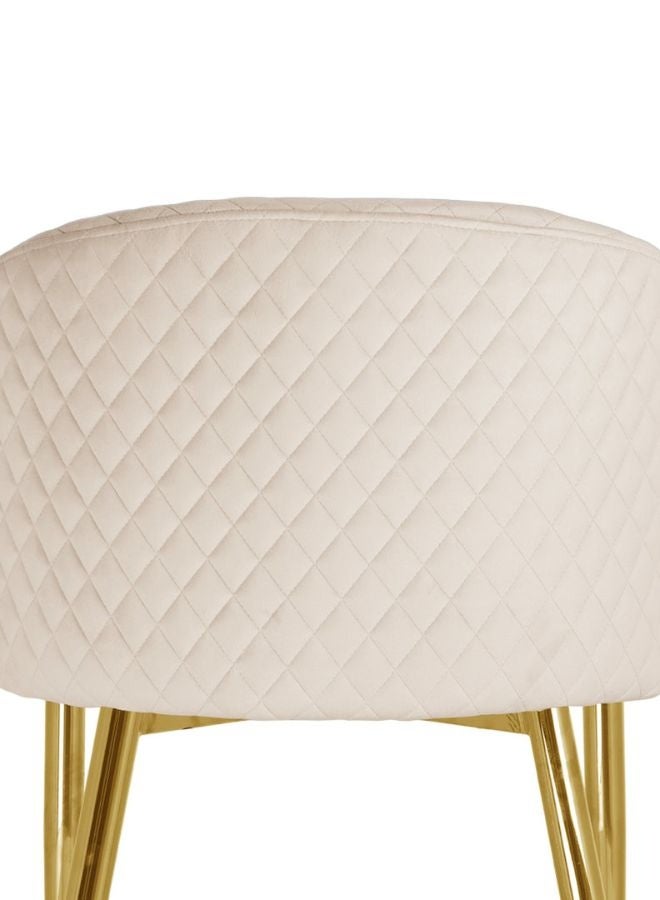 زد إتش للأثاث كرسي طعام فخم مبطن بأرجل معدنية ذهبية | كرسي بمظهر منقوش من القماش لغرف الطعام، وغرف المعيشة، والمطاعم، والمقاهي - Image 3