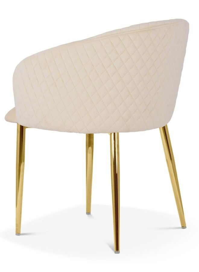 زد إتش للأثاث كرسي طعام فخم مبطن بأرجل معدنية ذهبية | كرسي بمظهر منقوش من القماش لغرف الطعام، وغرف المعيشة، والمطاعم، والمقاهي - Image 5