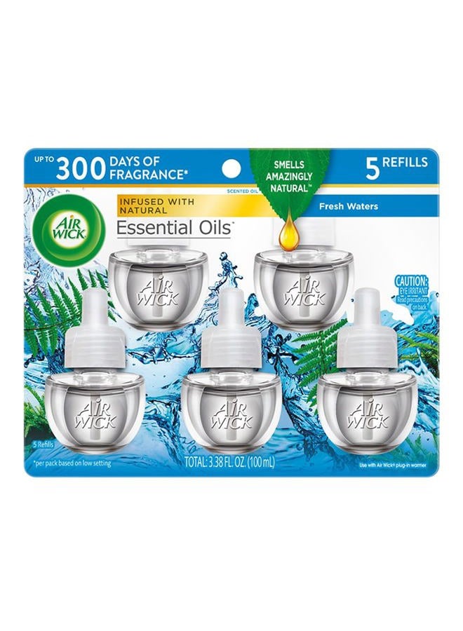 Air Wick Scented Oil Refill, 5ct, Fresh Waters, Air Freshener, Essential Oils - Image 2