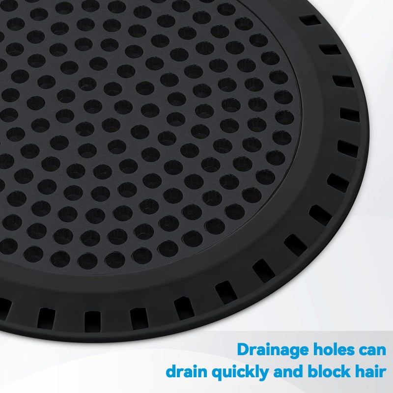 Aluvor Shower Drain Hair Catcher,Aluvor Shower Drain Cover Bathtub Drain Strainers Weighted Metal Hair Trap Stopper Sink Drain Protector Filter Bathroom Flat Strainer Stopper - Image 3
