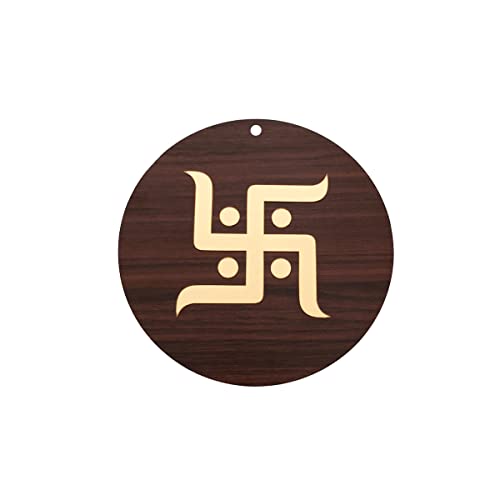 DULI MDF Swastik Wall Hanging, Feng Shui, Wall Art, Wall Decor, PositiveVibes, Wall Art, Diwali Decor, Diwali Decoration, Diwali Gifts (MDFHanging-Swastik) - Image 1