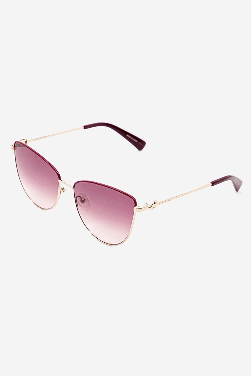 Longchamp Women Marchon LO152S UV Sunglasses, Purple and Gold - Image 4