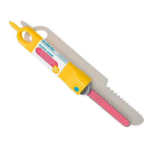 Makedo Safe-Saw | 1 Piece Steel Blade Tool with No Sharp Edges | STEM and STEAM Educational Toys for Kids | At Home Play + Classroom Learning | Reusable Tools for Boys and Girls Age 5+ - Image 1