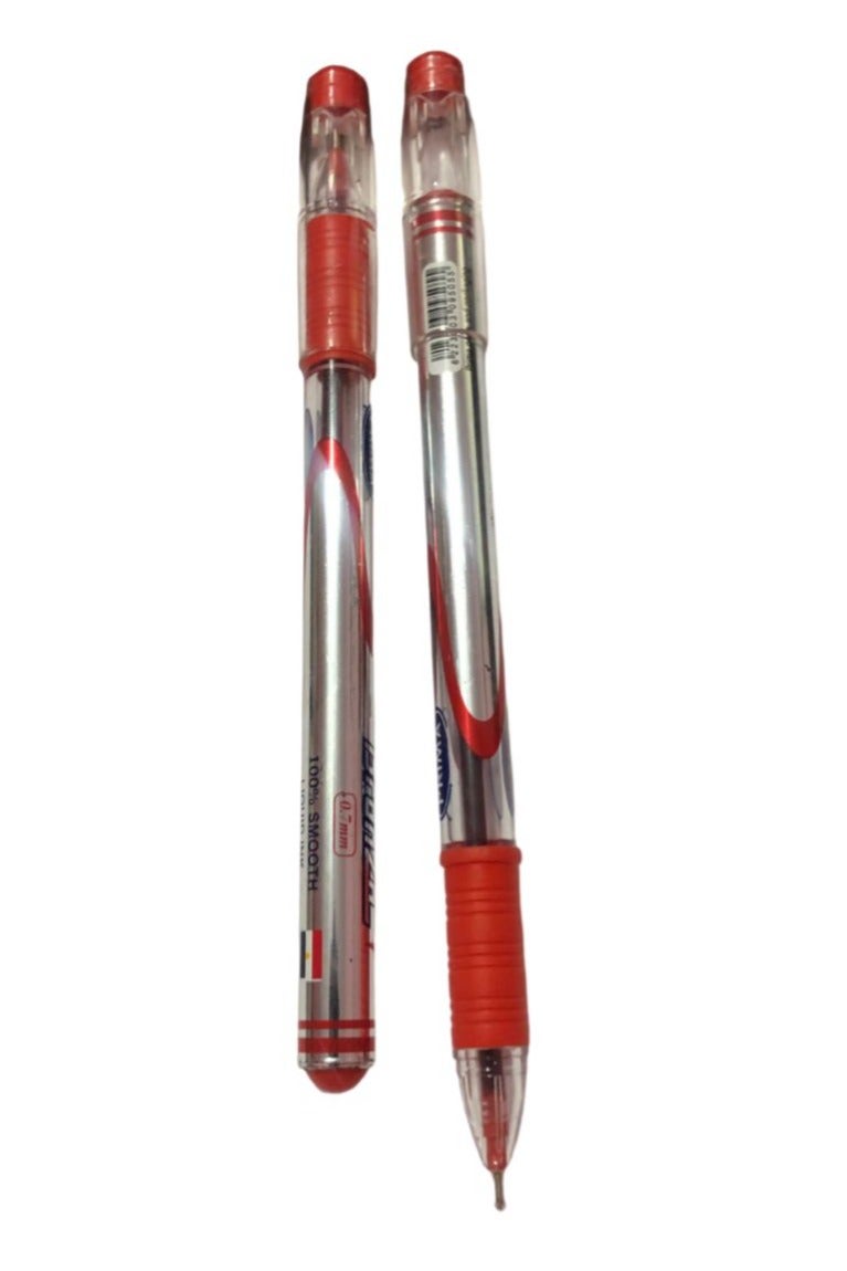 Generic 0.7mm Ballpoint Pen, Smooth Liquid Ink, Set of 5 - Red 