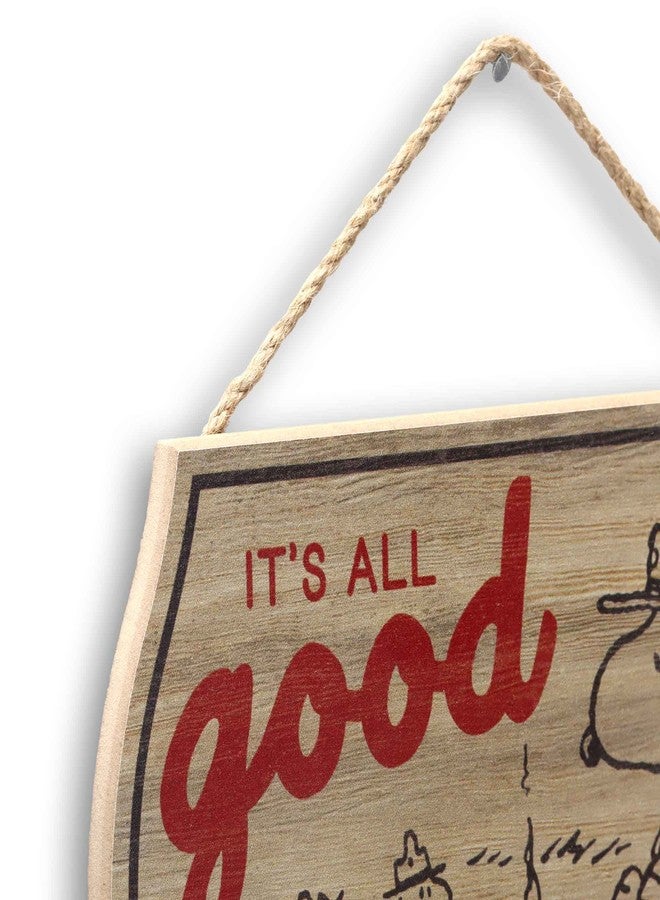 Open Road Brands Peanuts Snoopy It's All Good In the Woods Hanging Wood Wall Decor - Fun Snoopy Sign for Cabin, Lake House or Camper - Image 4