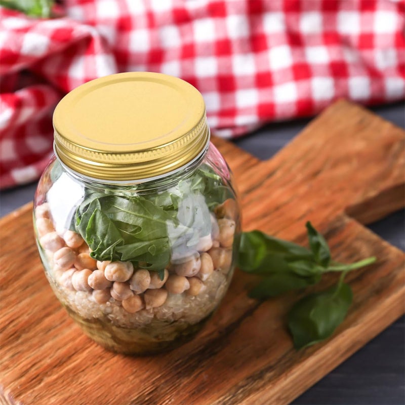10pcs 70mm Wide Mouth Mason Jar Lids Metal Sealed Jar Covers with Airtight Leak-proof Seal for Food Storage and Kitchen Use Golden - Image 4