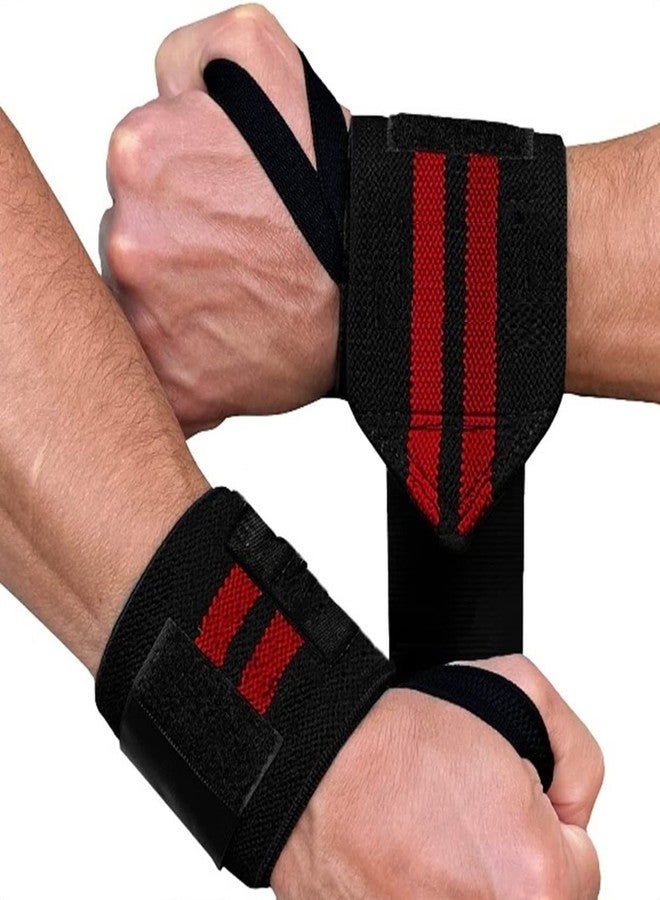 SPIRO Wrist Wrap (1 Pair) 14 Inch Long, Wrist Supporter for Gym, Wrist Wrap, Hand Band with Adjustable Size Strap & Thumb Loop for Gym, Power Lifting Weight Lifting, Sports Training (Black & Yellow) - Image 1