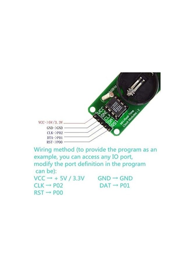 DS1302 Real Time Clock Module for Arduino UNO MEGA | 3.3V/5V Compatible