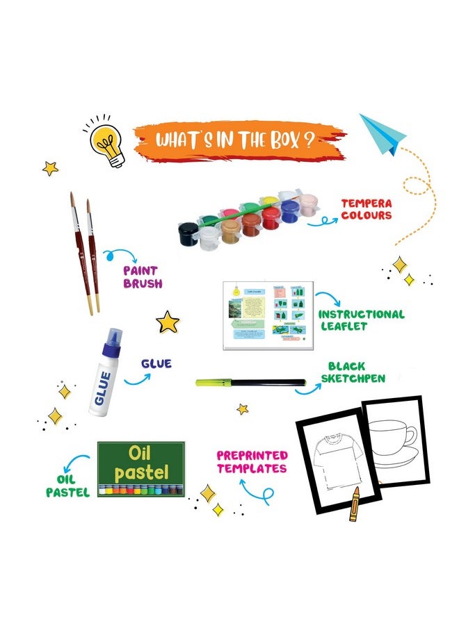 Lighthouse LIGHTHOUSE Holiday Art and Craft Kit for Kids, DIY Craft, Activity Kit for Boys and Girls | 10 Activities Kit for 7 to 10 Years Kids, Learn and Play Creativity Kit | Best Gift for Kids, Contains Paint Brush, Glue, Colors & More | Series-1  - Image 2