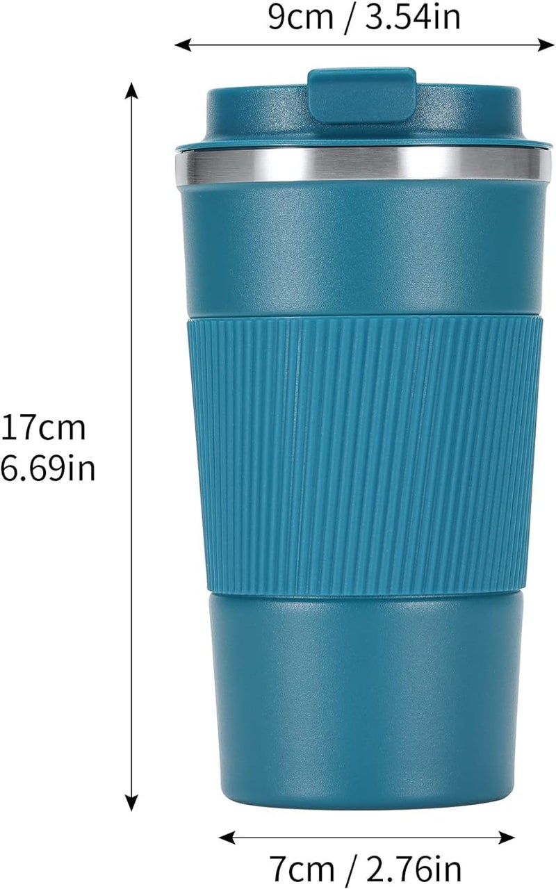 Vruta Vruta Double Wall Vacuum Insulated Stainless Steel Tea Coffee Mug Thermos Flask Travel Mug Tumbler Hot and Cold for Office Backpacking Gift for Birthday 500 ml - Image 2