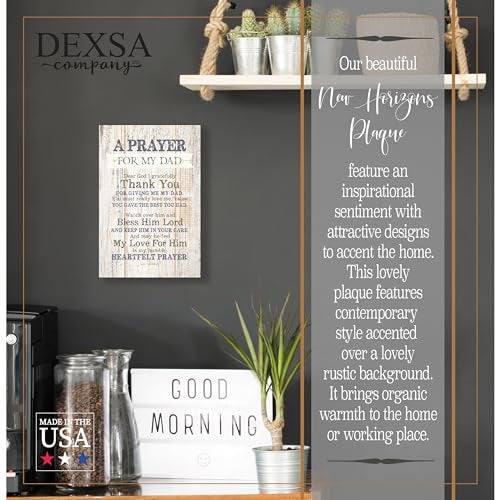 DEXSA Prayer for My Dad Wood Frame Wall Plaque for Father’s Day, Birthday Gift for Dad | Made in USA | Bonus Dad Gift, Father-in-Law Picture Frame | Best Dad Plaque from Son or Daughter | 6x9 inches - Image 2