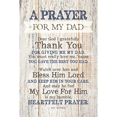 DEXSA Prayer for My Dad Wood Frame Wall Plaque for Father’s Day, Birthday Gift for Dad | Made in USA | Bonus Dad Gift, Father-in-Law Picture Frame | Best Dad Plaque from Son or Daughter | 6x9 inches - Image 1
