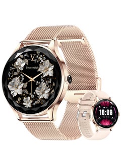 TDZDDYS Smart Watch for Women(Answer/Make Call), TDZDDYS 1.27" HD Prism-cut Display, 24/7 Health Tracking, 100+ Sports Modes, IP68 Waterproof, 100+ Watch Faces, Compatible with iOS and Android Phones (Gold)  - Image 1