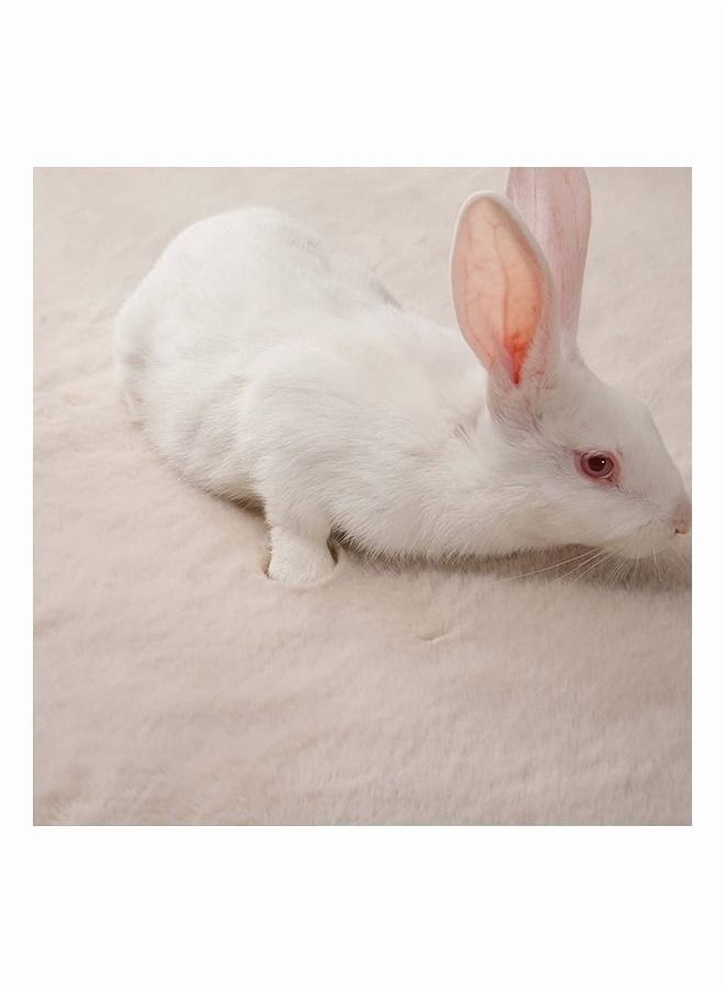 Mi VAZA Faux Rabbit Fur Rug, Super Soft Shaped Chair Couch Cover Sofa Blanket Carpets  - Image 3
