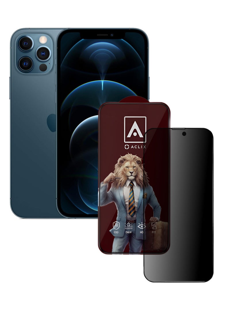 ACLIX Antistatic ESD Dustproof Premium Quality High Definition Tempered Glass Screen Protector Designed For  iPhone 12 Pro - Image 1