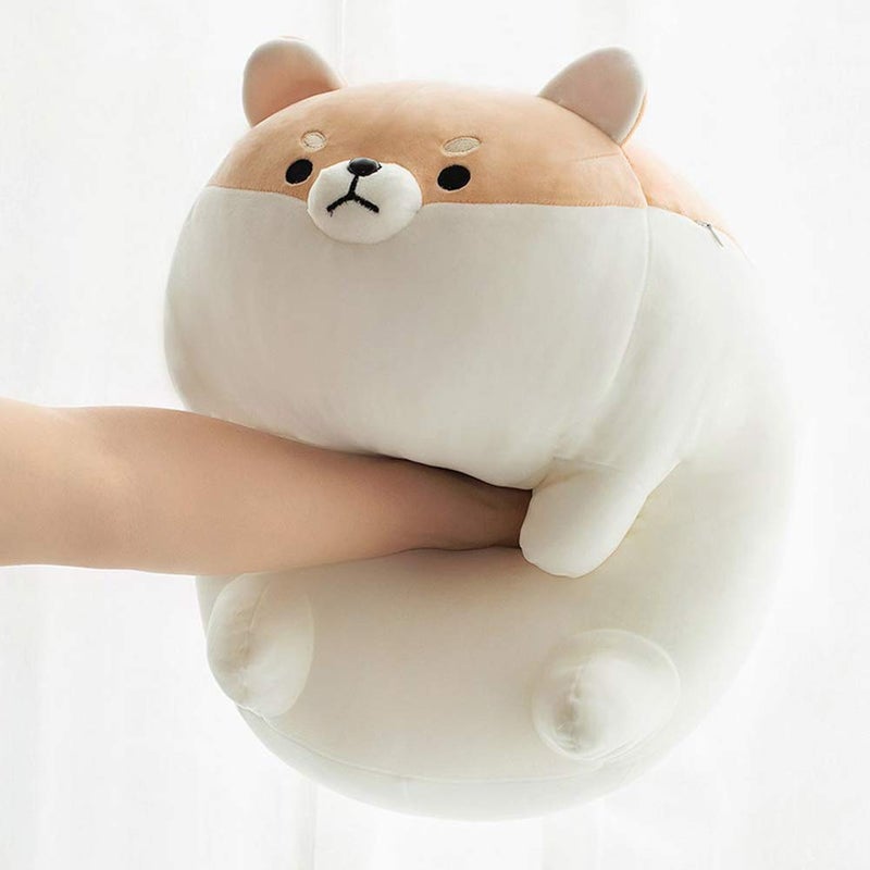 sofipal Shiba Inu Dog Plush PillowCute Corgi Stuffed Animal Toy Doll Gifts for ValentineChristmas Brown 157 inch - Image 3