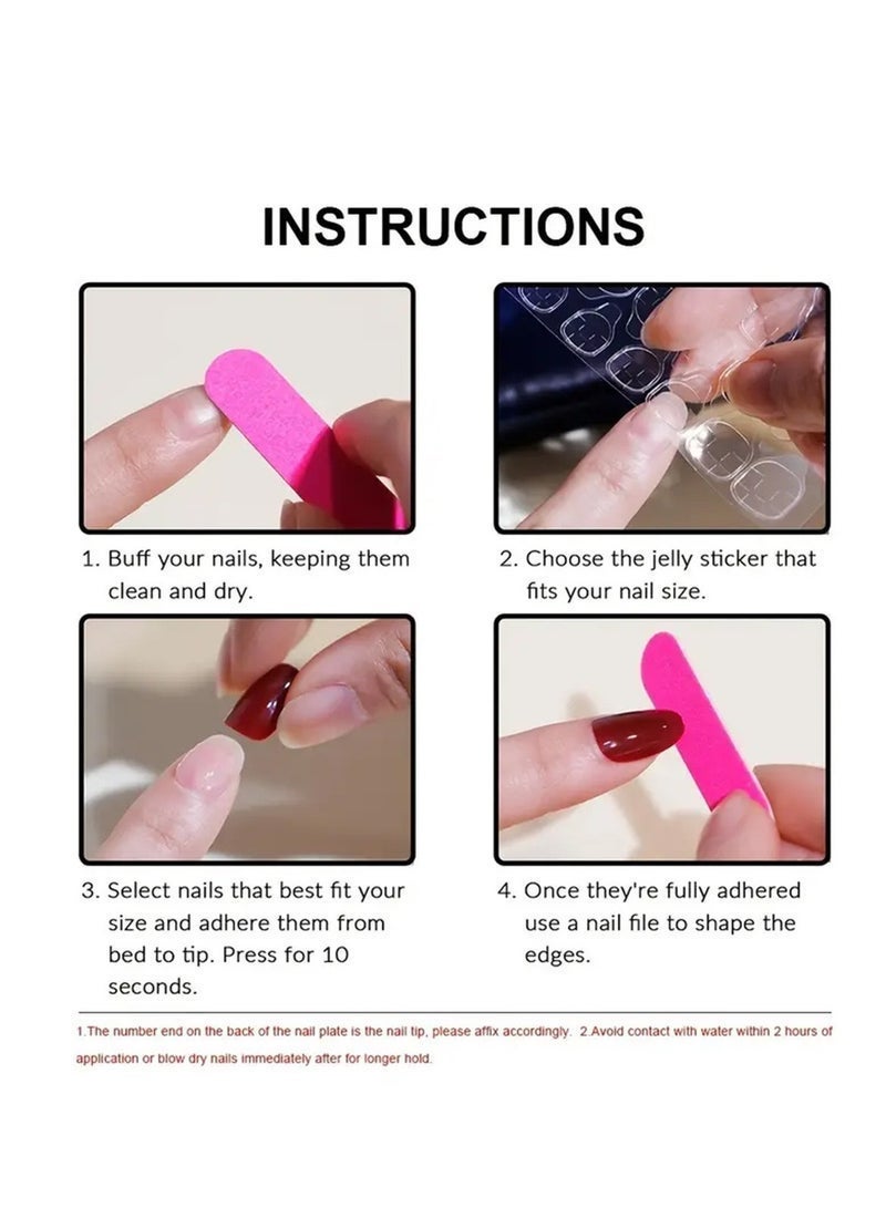 سينران 24pcs لطيف النمط قصيرة الصحافة على الأظافر | الجليد شفاف الوردي عيون القط | اليدوية التبييض تدرج الأظافر المزيفة للنساء - Image 5