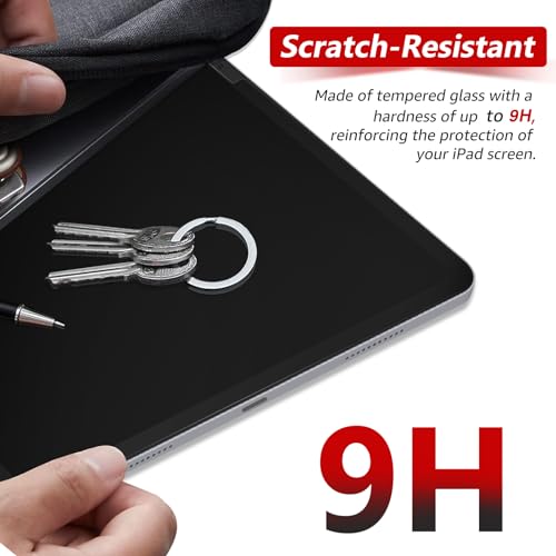 bersem Privacy Screen Protector Compatible with iPad Air 13 Inch M3 2025 / M2 2024, Anti-Spy Tempered Glass Film, EZ kit - Image 4