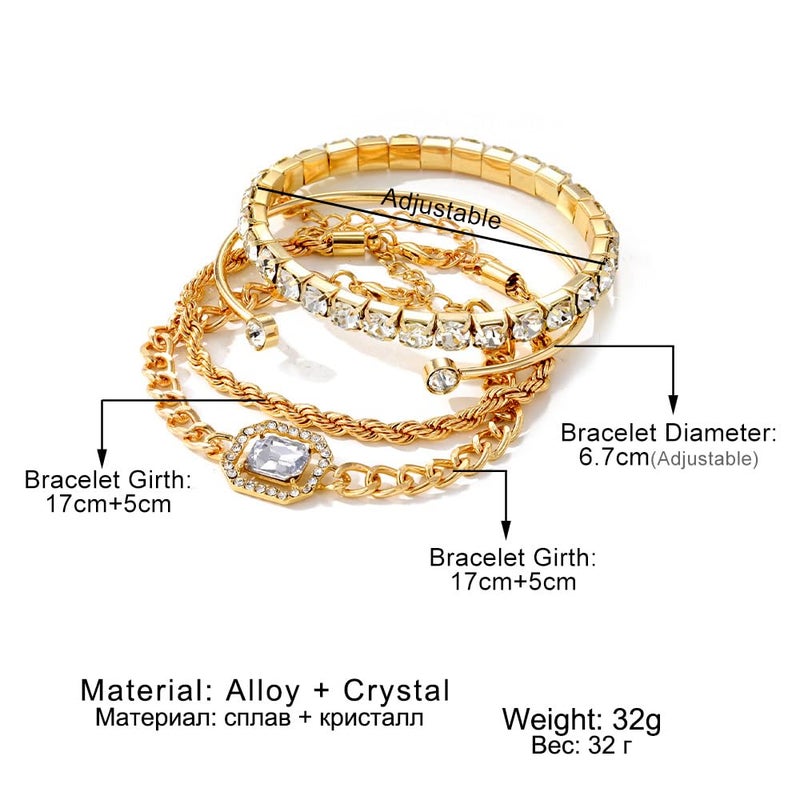 IFNODO 57pcs Gold Jewelry Set With 3 PCS Necklace, 12 PCS Bracelet,20pcs Hoop Stud Earrings,22pcs rings set For Women For Birthday Gifts (gold color-57) - Image 3