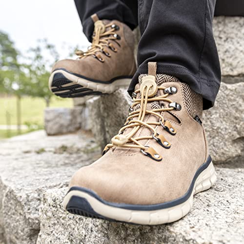 LOCK LACES for Boots (1 Pair) Premium Heavy Duty Elastic No Tie Boot Laces for Boots and Shoes (Tan) - Image 4