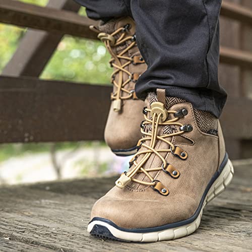 LOCK LACES for Boots (1 Pair) Premium Heavy Duty Elastic No Tie Boot Laces for Boots and Shoes (Tan) - Image 5