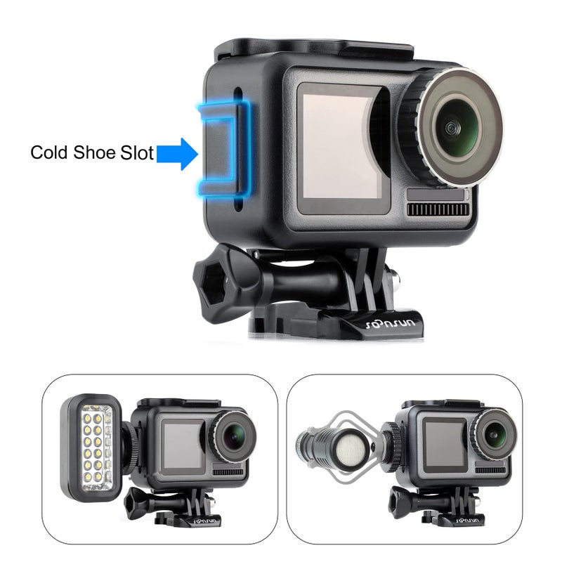 SOONSUN Frame Case and Screen Protector for DJI Osmo Action 1, Skeleton Protective Housing Frame Shell Cage Vlogging Photography for DJI Osmo Action - Image 3