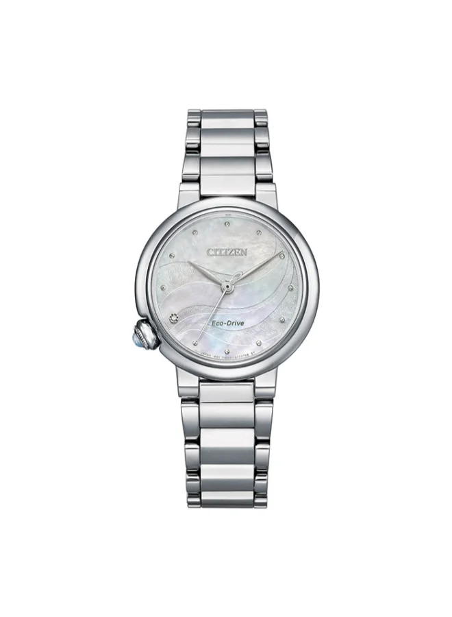 سيتيزن Citizen Women's Analog White Dial Watch - EM0910-80D