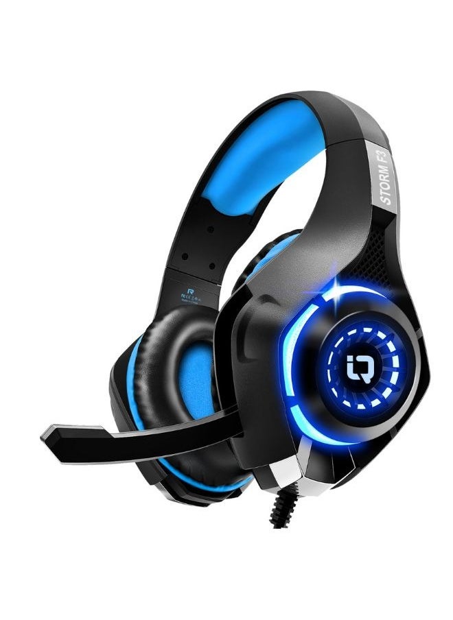 IQ TOUCH IQ TOUCH Wired PRO Gaming Headset with Microphone, Noise Reduction Earpads, Adjustable Headband, Remote Controller, 3.5mm Input Jack, Gaming Headphones Compatible with PS5, PS4, Smart Phone, Laptop  - Image 1