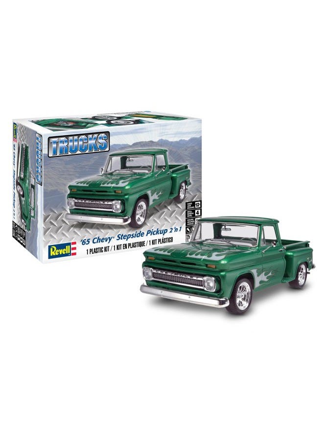 Revell Level 4 Model Kit 1965 Chevrolet Stepside Pickup Truck 2-in-1 Kit 1/25 Scale Model - Image 1