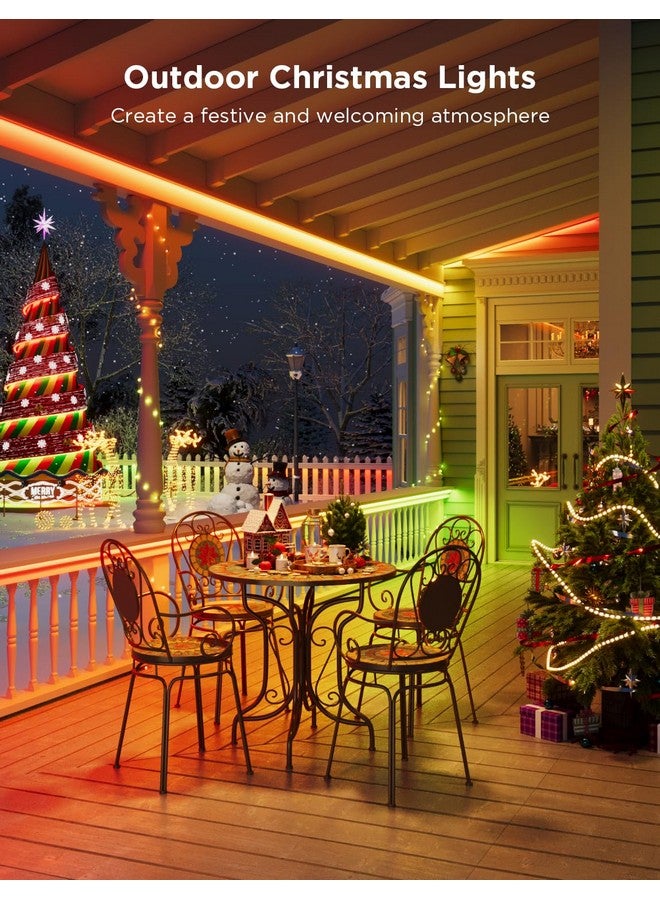 Govee Outdoor LED Strip Lights RGBIC with Warm and Cold White, 32.8ft 2.4G WiFi Smart Christmas Lights Outdoor, Work with Alexa, IP65 Waterproof, Christmas Decorations for Tree, Patio - Image 3