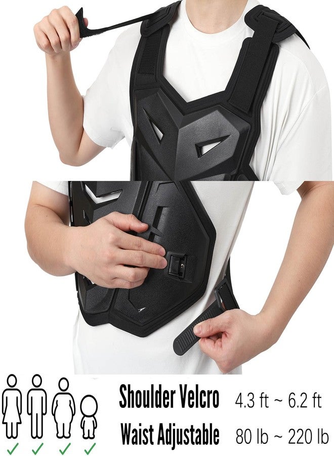 بيتا سترة واقية للجسم من PETA للدراجات النارية، مناسبة لركوب الدراجات الترابية، وسباقات الطرق الوعرة، وركوب الدراجات، والتزلج، وسباقات الدراجات النارية، للبالغين والأطفال، لحماية الصدر والجسم، وسباقات الدراجات النارية في الشوارع، وحماية الظهر للرجال - أبيض، أبيض، 46 - Image 5