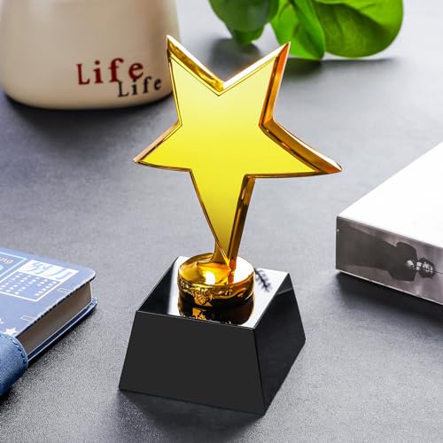 LONGWIN Crystal Gold Star Trophy Award for Adults, Blank Winner Participation Funny Trophy for Sports Events/Competition - Image 4
