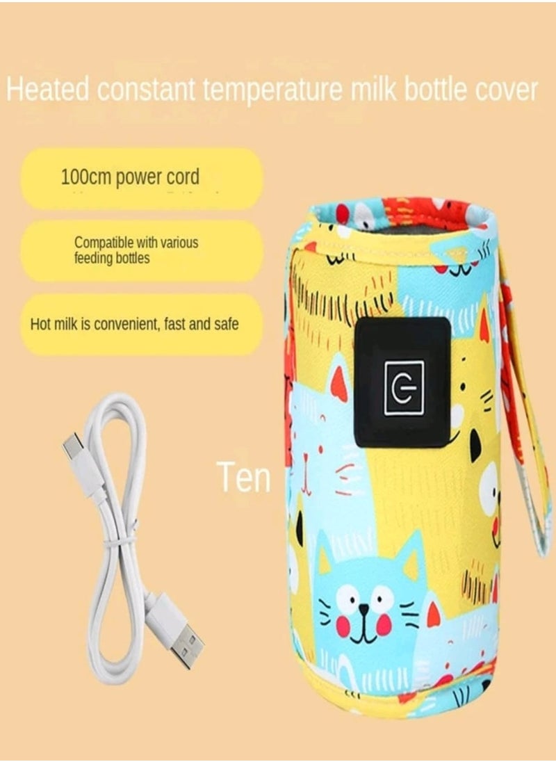 Generic - Portable Baby Bottles - Breast Milk Warmer Bag with USB Charging Adjustable Temperature 3 Gears, Baby Bottle Warmer Bag for Driving, Camping, Care - Image 1
