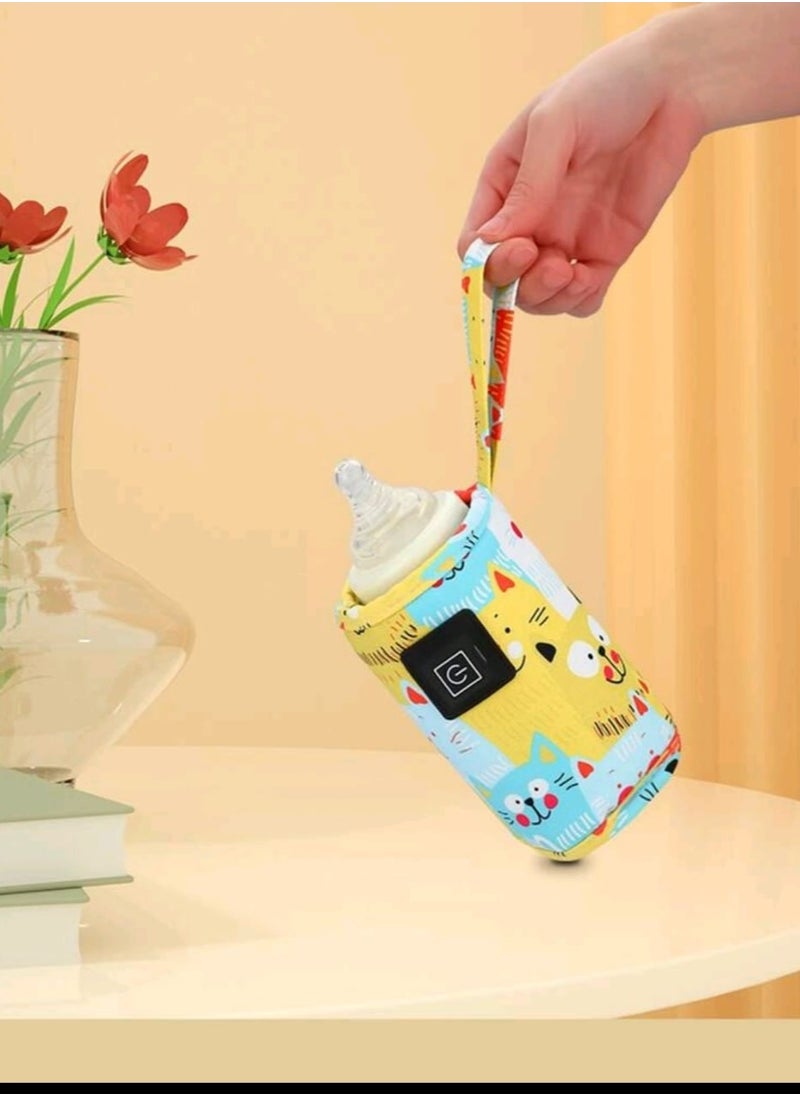 Generic - Portable Baby Bottles - Breast Milk Warmer Bag with USB Charging Adjustable Temperature 3 Gears, Baby Bottle Warmer Bag for Driving, Camping, Care - Image 1