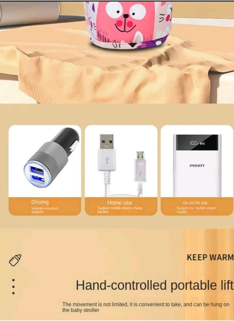 Generic - Portable Baby Bottles - Breast Milk Warmer Bag with USB Charging Adjustable Temperature 3 Gears, Baby Bottle Warmer Bag for Driving, Camping, Care - Image 1