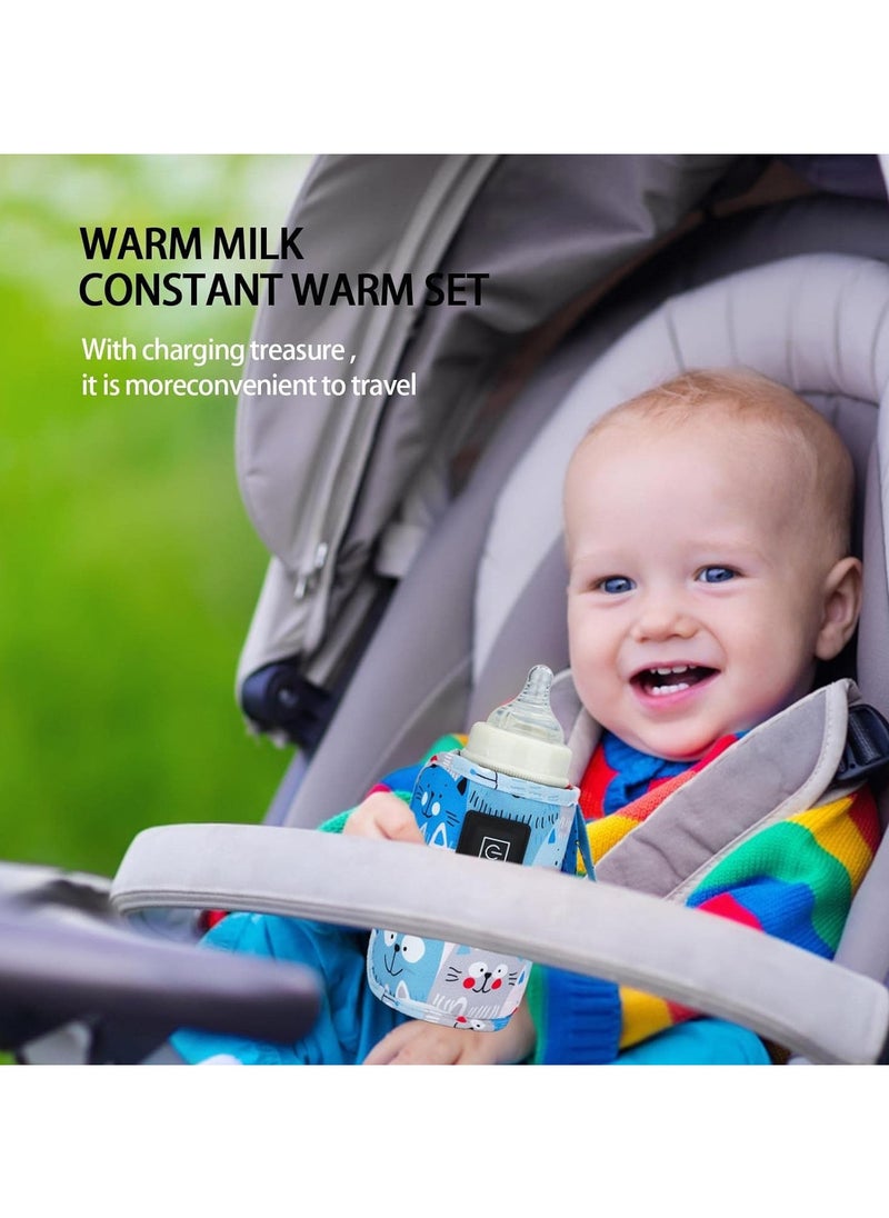 Generic - Portable Baby Bottles - Breast Milk Warmer Bag with USB Charging Adjustable Temperature 3 Gears, Baby Bottle Warmer Bag for Driving, Camping, Care - Image 1