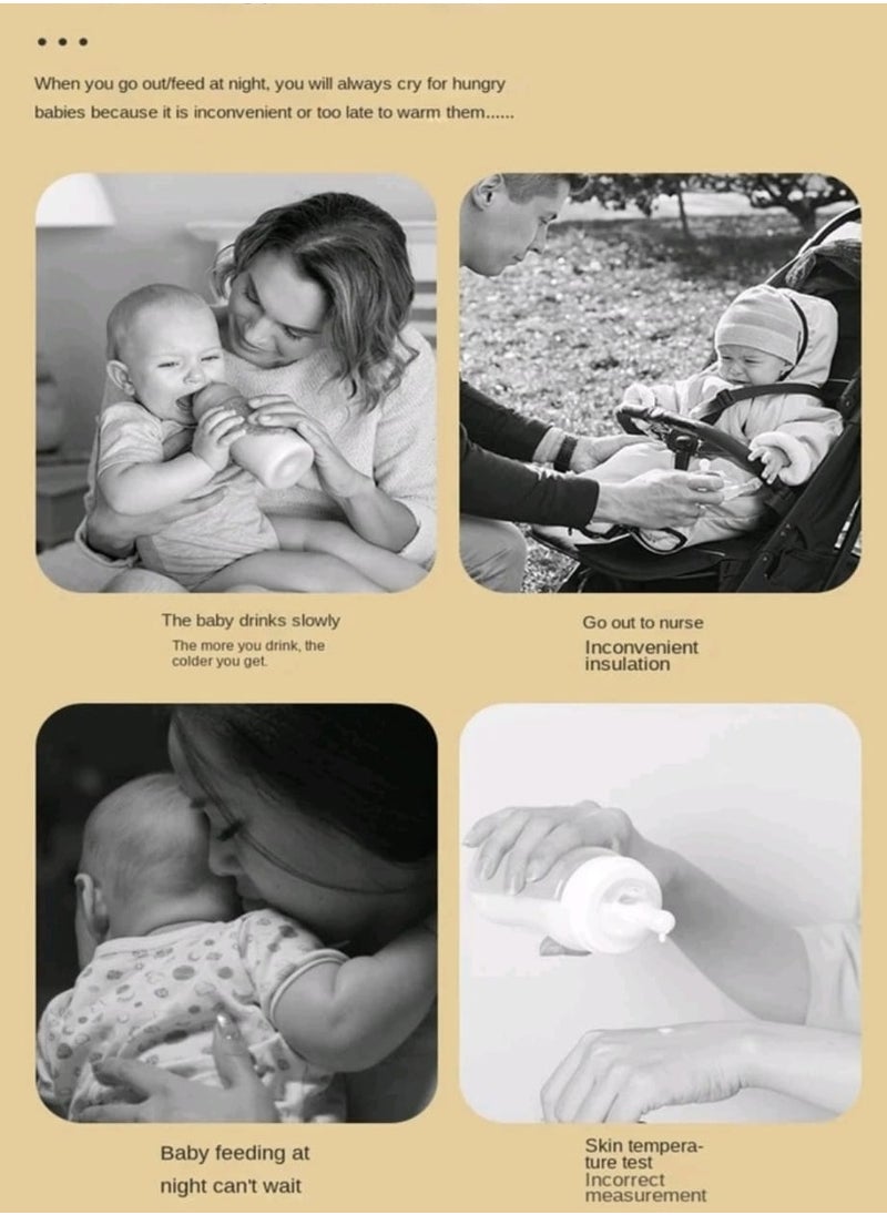Generic - Portable Baby Bottles - Breast Milk Warmer Bag with USB Charging Adjustable Temperature 3 Gears, Baby Bottle Warmer Bag for Driving, Camping, Care - Image 1