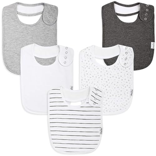 KiddyStar Double Layer Bandana Bibs - Thick, Multi Snaps, Organic Cotton - Soft & Absorbent - For Drooling, Teething, Feeding - Image 1