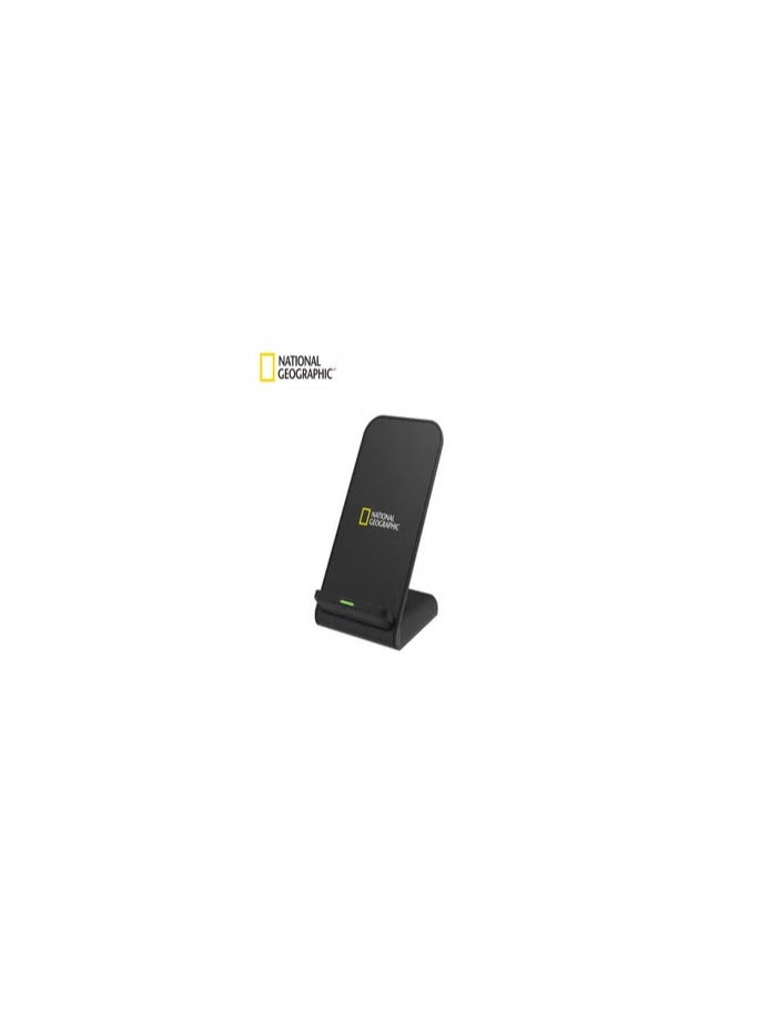 National Geographic Wireless Charger Stand-Slim 15W Fast Charge, Dual Coil, FOD Sensor, Qi Certified For iPhone 15/14/13/12/11, Samsung S24/S23/S22/S21,Fold 5/4,Note 20, Google etc. Quick Charge - Image 1