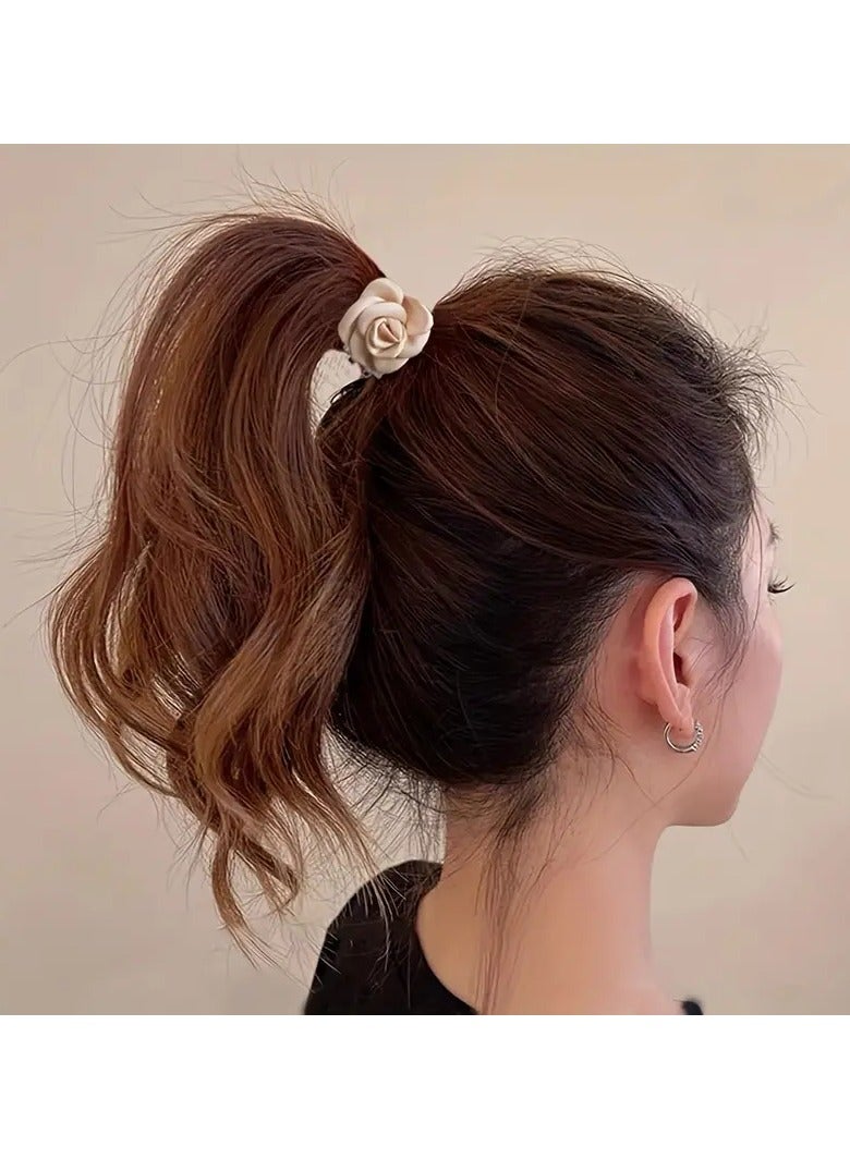 مشبك شعر بسيط بلون موحد، مع نمط زهرة مناسب لجميع الأعمار - Image 3