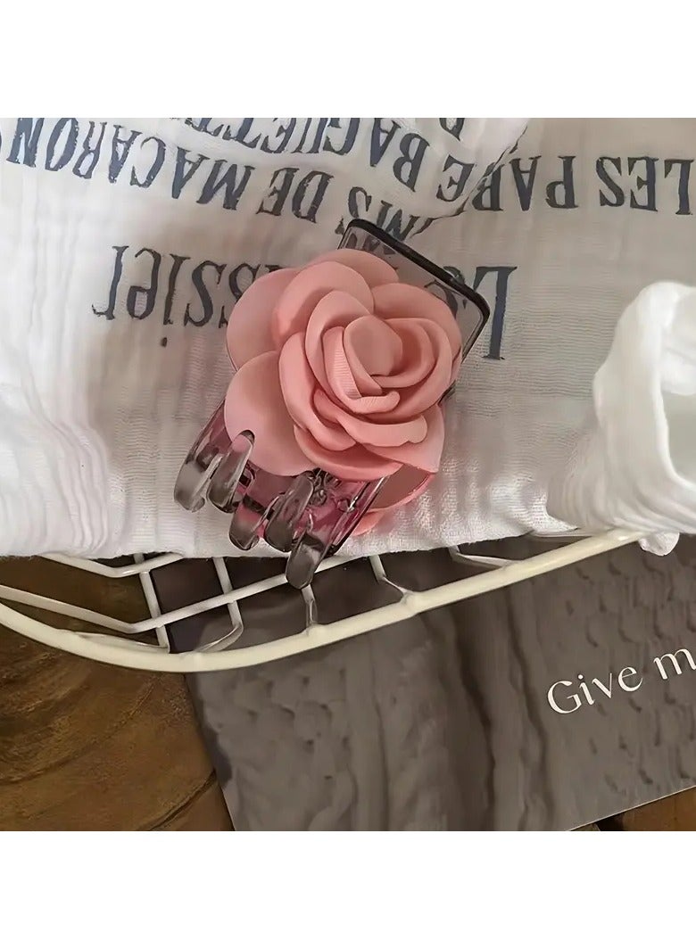 مشبك شعر بسيط بلون موحد، مع نمط زهرة مناسب لجميع الأعمار - Image 2