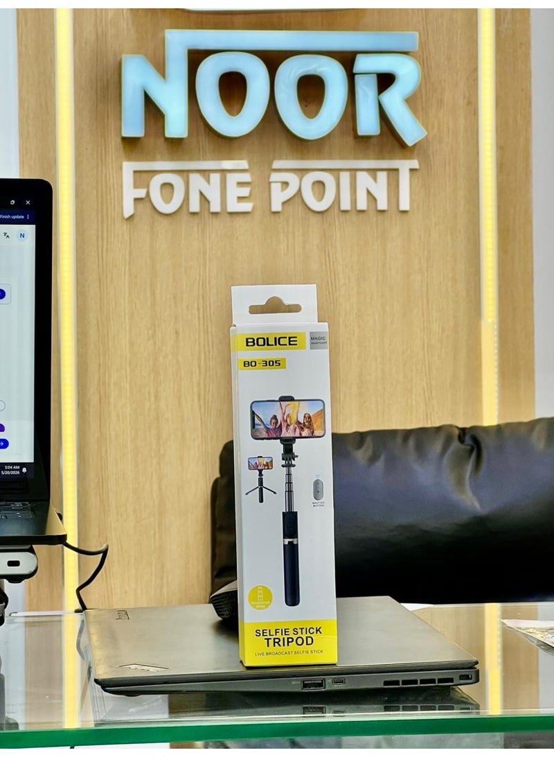 Bolice Magic BO-305 Selfie Stick Tripod with Wireless Remote Shutter - Image 5