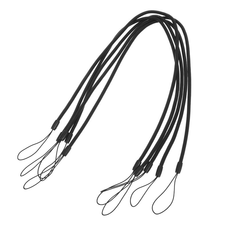 5PCS Elastic Pen Lanyard Leash for Stylus Pens: 47CM Anti-Lost Spring Tether String for Tablet Touchscreen Devices - Portable Black Elastic Tether Lanyards - Image 1